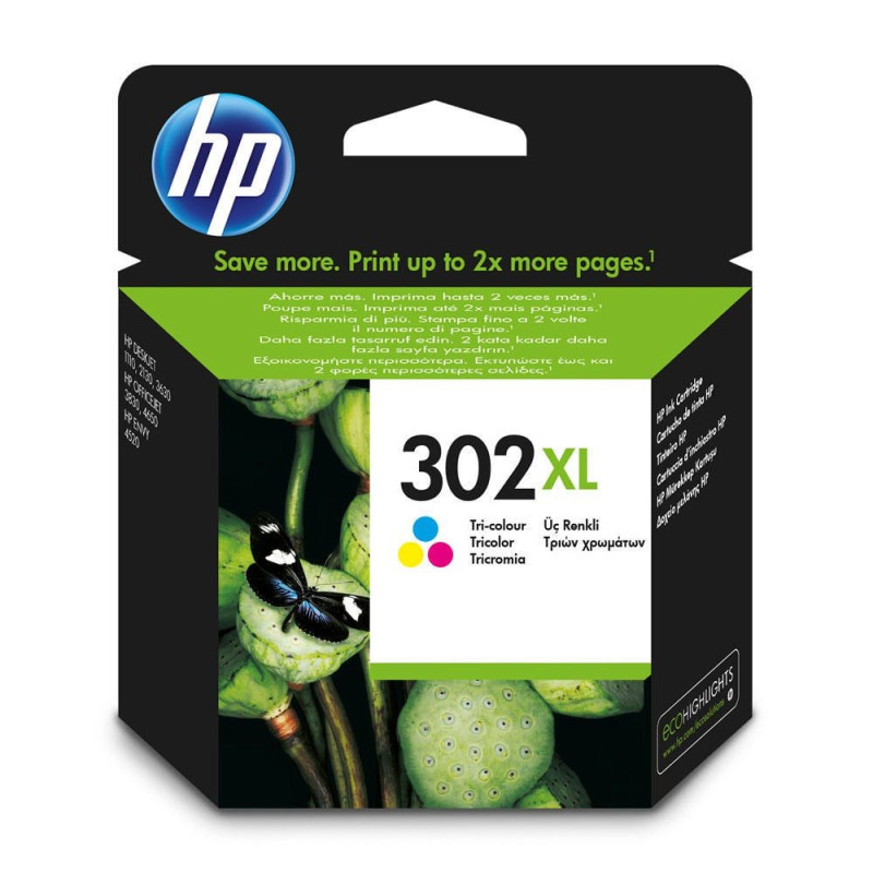 HP 302XL Cartouche d'encre d'origine trois couleurs F6U67AE