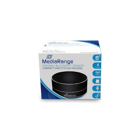 MediaRange Portable Bluetooth® speaker, black