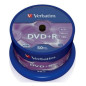 Verbatim DVD+R AZO 4.7GB 16X superfície prateada mate cake 50