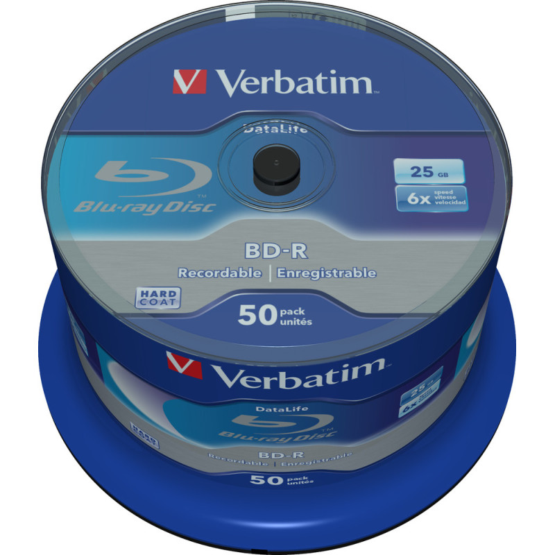 Verbatim Blu-ray BD-R HTL sl DataLife 25GB 6x pack 50