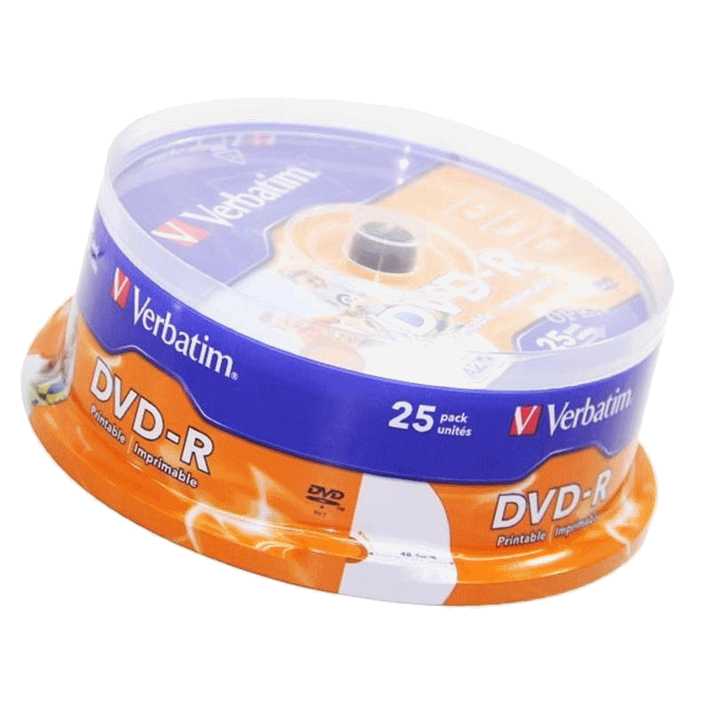 Verbatim DVD-R AZO 4,7 Go 16X surface imprimable large (ID Branded) spindle 25