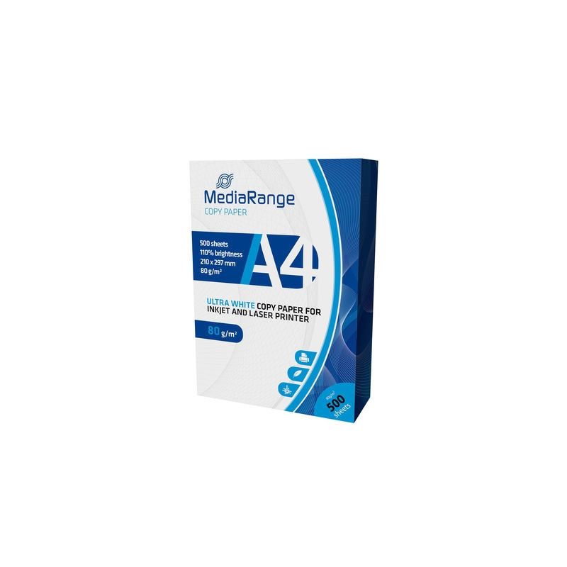 Scatola - 5 x MediaRange carta A4 Copypaper 80g, 500 fogli (2500 fogli)