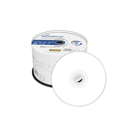 MediaRange Medical Line CD-R 700MB|80min 48x speed, inkjet fullsurface printable, Cake 50