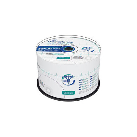 MediaRange Medical Line DVD-R 4,7GB|120min 16x, Inkjet vollflächig bedruckbar, Spindel 50