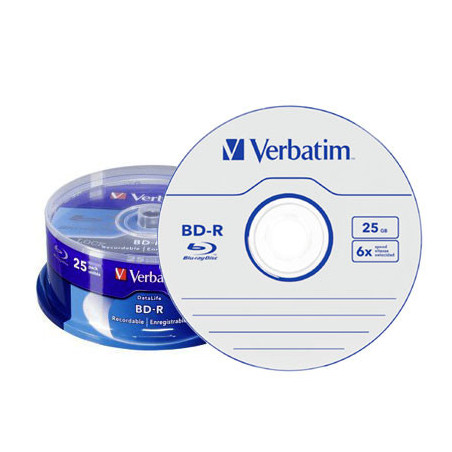 Verbatim DataLife Blu-ray Disc BD-R HTL, 135 min  25 GB, 6x, 25 uni