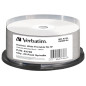 Blu-ray BD-R Sl 25GB 6X Verbatim stampabile inkjet su tutta la superficie Hard Coat, pack 25 pz.