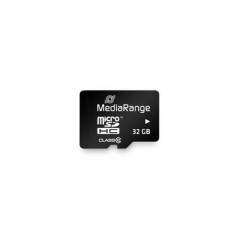 MediaRange Carte mémoire microSDHC, classe 10, avec adaptateur SD, 32 Go