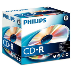 Philips CD-R 80min 700MB 52x Caixa Jewel Case (10 unidades)