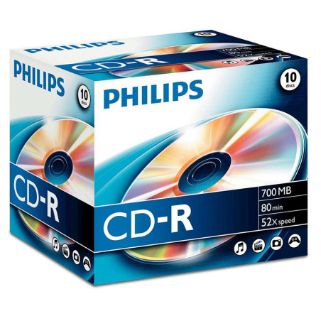 Philips CD-R 80min 700MB 52x Jewel Case (10 pz.)