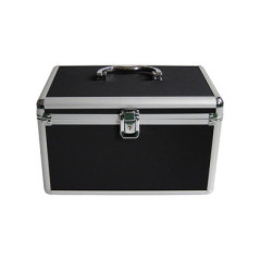 MediaRange Media storage case for 300 discs, aluminum look, with hanging sleeves, silver