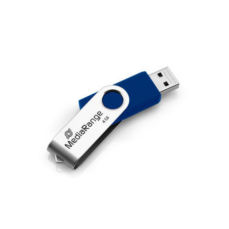 Clé USB MediaRange 4 Go, bleue | DVDi.fr