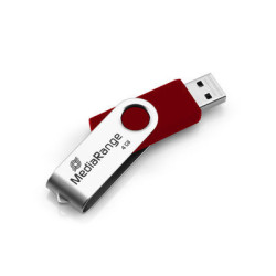 MediaRange USB Flash Drive, 4GB Rojo