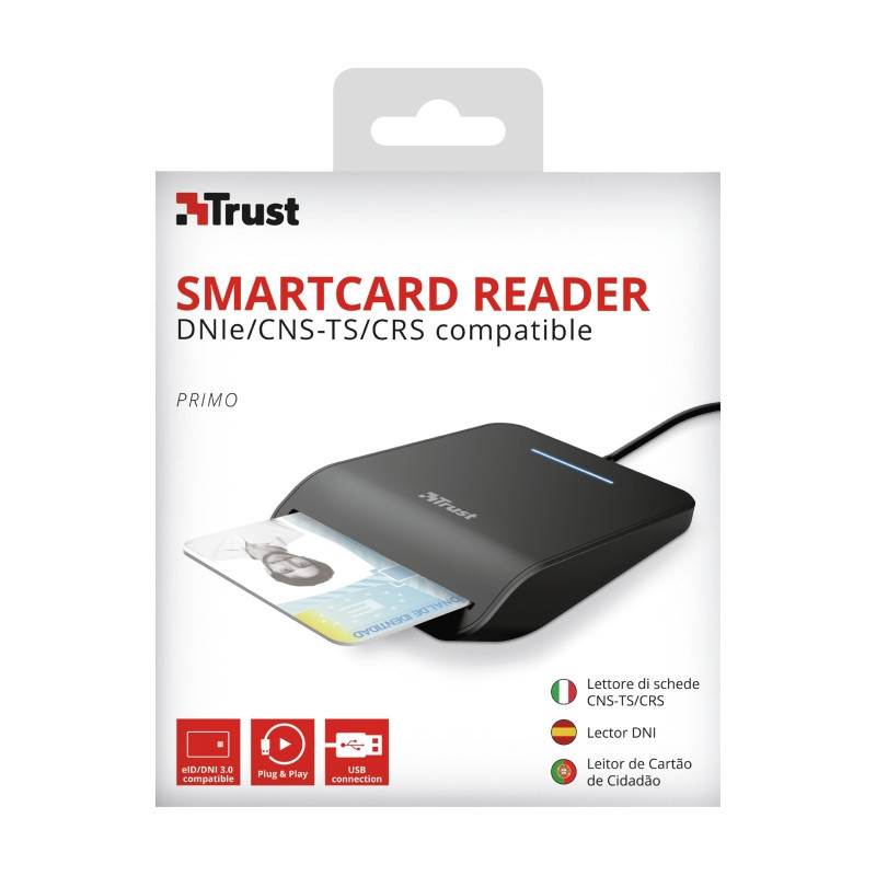Lector de DNI Electronico Smart Card ISO7816 Negro