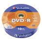 DVD-R 16X VERBATIM "MATT SILVER AZO" Pack 10