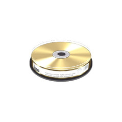 Prof. Line CD-R 52x 700MB MediaRange Ouro Verdadeiro, Blank Cake 10