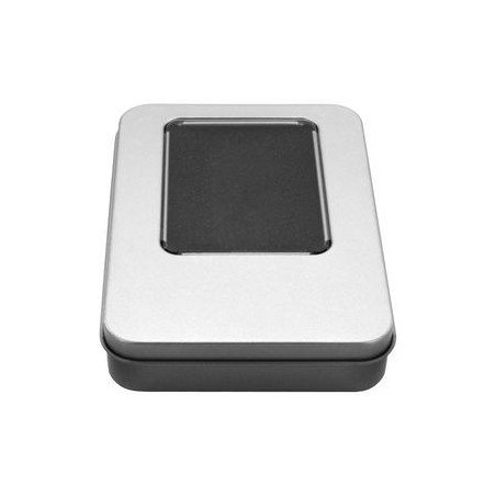 Aluminum storage box for USB flash drives, 115 x 85 x 22mm, silver