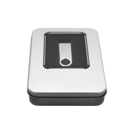 Aluminum storage box for USB flash drives, 115 x 85 x 22mm, silver