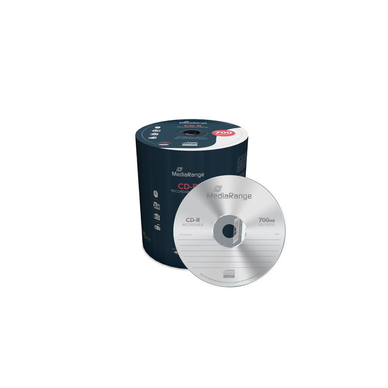 MediaRange Black Edition CD-R 700 MB 52x imprimée 100 Stück