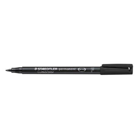 Staedtler Lumocolor 318 Rotulador Permanente - Punta Fina Redonda - Trazo 0.6mm - Color Negro