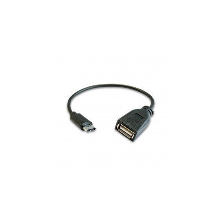 3GO C135 Cabo OTG USB-A Fêmea a USB-C 2.0 Macho 28+24 Apantallado 20cm