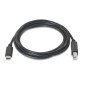 Cabo USB 2.0 Impressora 3A - Tipo USB-C Macho a B Macho - 1.0m