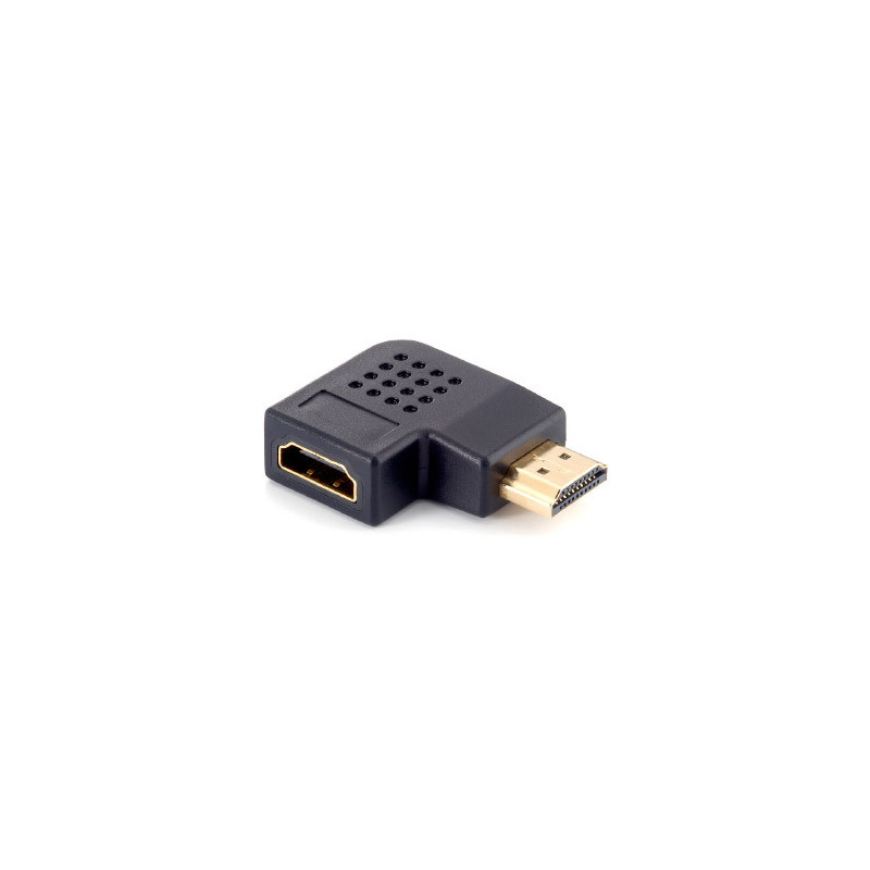 Adaptador HDMI Tipo A Macho a HDMI Tipo A Hembra en Angulo