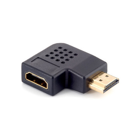 Adaptador HDMI Tipo A Macho a HDMI Tipo A Hembra en Angulo