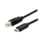 Cable USB-B Macho a USB-C Macho 2.0 1m