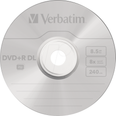 Verbatim DVD+R Doble Capa 8.5GB 8X MATT SILVER SURFACE Cake 50