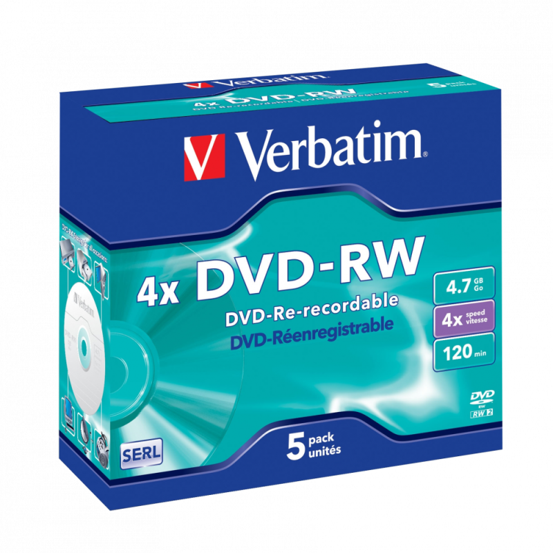 DVD-RW Go Tech Media de 4,7 GB, 10 unidades