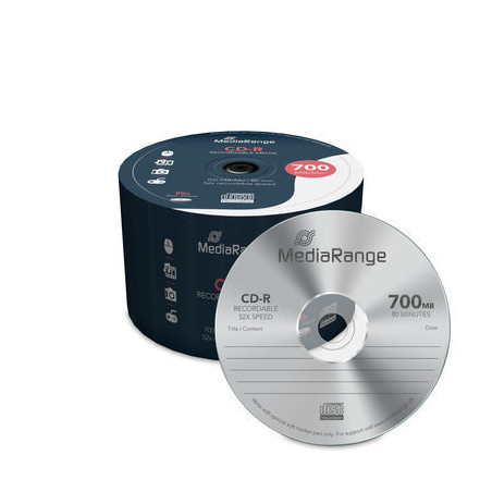 MediaRange CD-R 700 Mo 52x – Spindle 50 | DVDi.fr