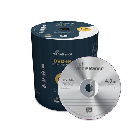 MediaRange DVD+R 4,7 GB 16x – Campana 100 | DVDi.fr