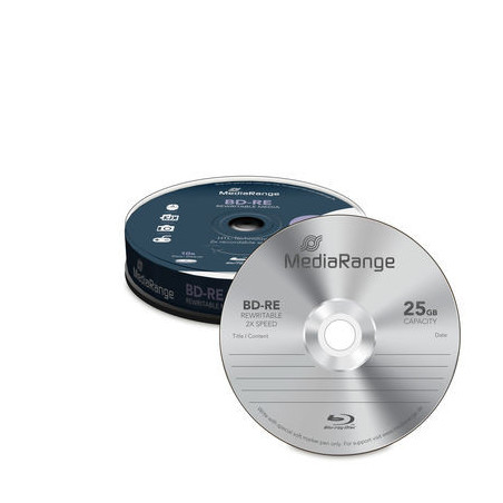 MediaRange BD-RE 25 GB 2x – Campana 10 | DVDi.fr