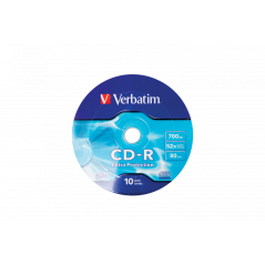 VERBATIM 43725 CD-R, extra protection, 700 MB, pack de 10