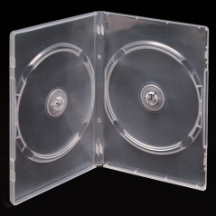 MediaRange DVD case for 2 discs, 14 mm, transparent