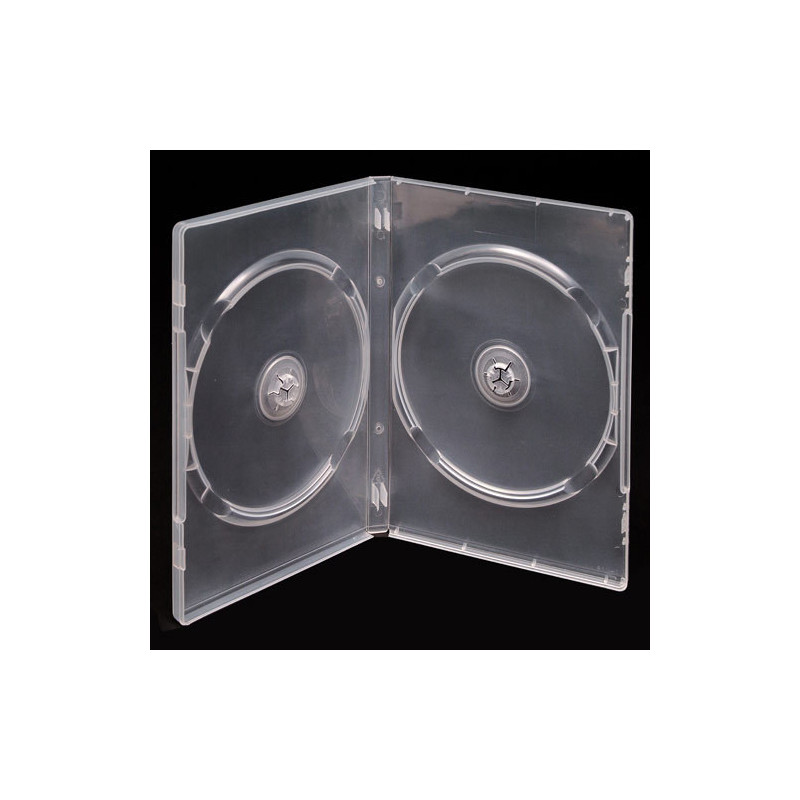 Boîtier DVD pour 2 disques 14mm transparent MediaRange