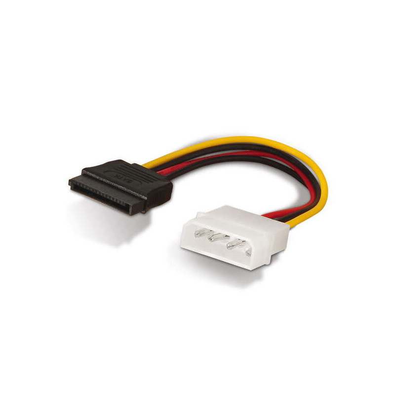 Cabo de Alimentação SATA - Molex 4 pinos/M-SATA Fêmea - 16cm - 100% Cobre