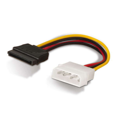 Cabo de Alimentação SATA - Molex 4 pinos/M-SATA Fêmea - 16cm - 100% Cobre