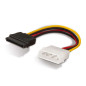 SATA Power Cable - Molex 4pin/M-SATA Female - 16cm - 100% Copper