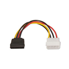 Cable SATA Alimentacion - Molex 4pin/M-SATA Hembra - 16cm - 100% Cobre