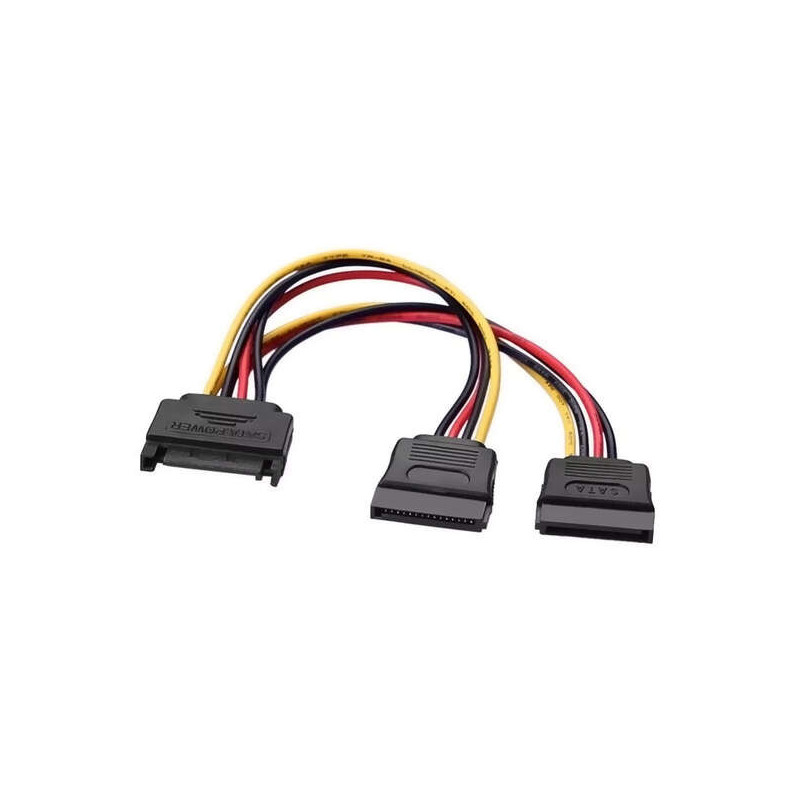 SATA Power Cable - SATA/M-2xSATA/F - 20cm