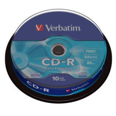 Verbatim CD-R 700 MB 52x – Tarrina 10 | DVDi.fr