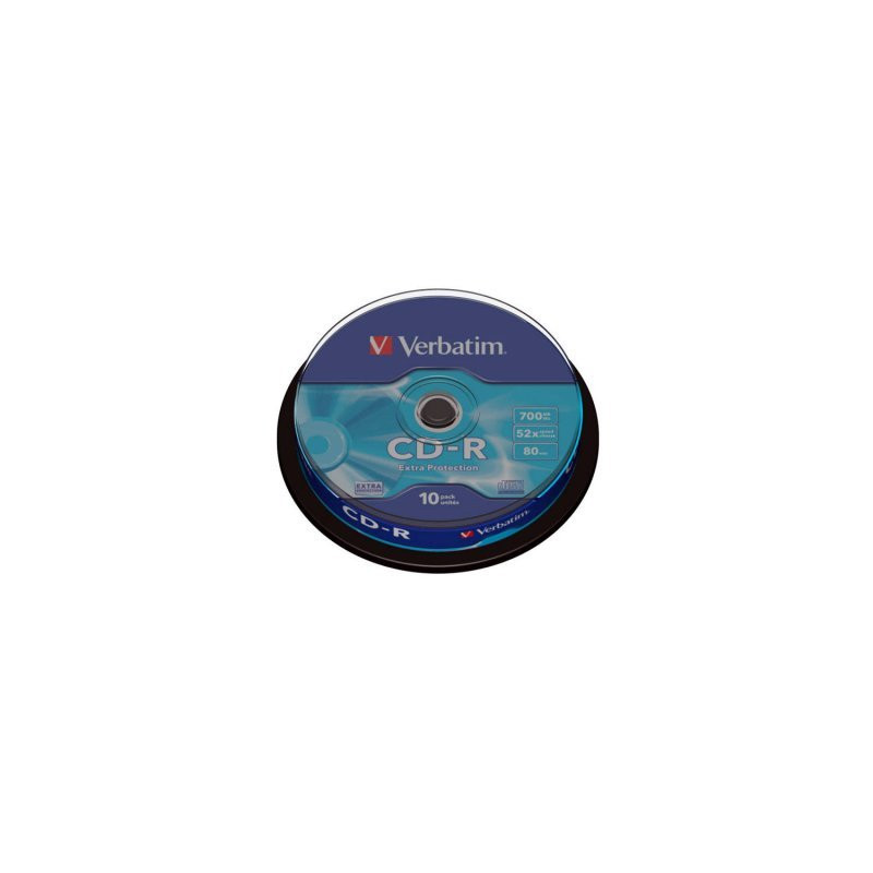 Verbatim CD-R 700MB 52X Oberfläche mit Extra-Schutz Spindel 10