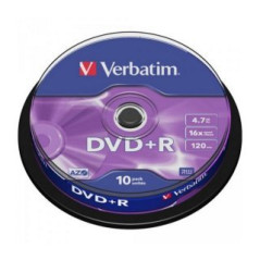 Verbatim DVD+R 4,7 Go 16x – Spindle 10 | DVDi.fr
