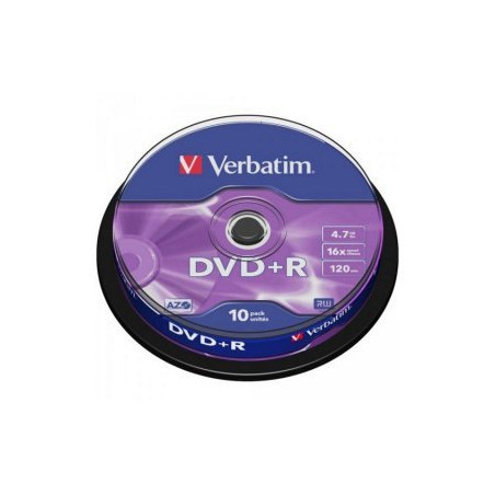 Verbatim DVD+R 4,7 Go 16x – Spindle 10 | DVDi.fr