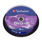 Verbatim DVD+R AZO 4,7GB 16X superficie plata mate tarrina 10