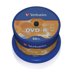 Verbatim DVD-R 4,7 GB 16x – Cake 50 | DVDi.fr