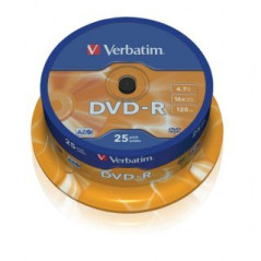 Verbatim DVD-R 4,7 GB 16x – Campana 25 | DVDi.fr