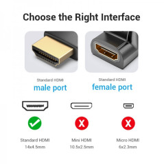 HDMI male to HDMI female adapter, 4K | DVDi.fr