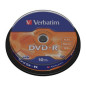 Verbatim DVD-R AZO 4,7 Go 16X surface argent mat spindle 10
